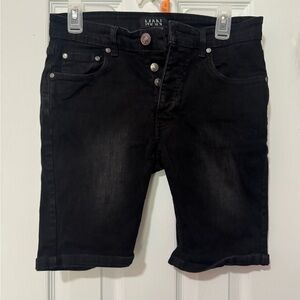 MAN Black Denim Shorts for Men